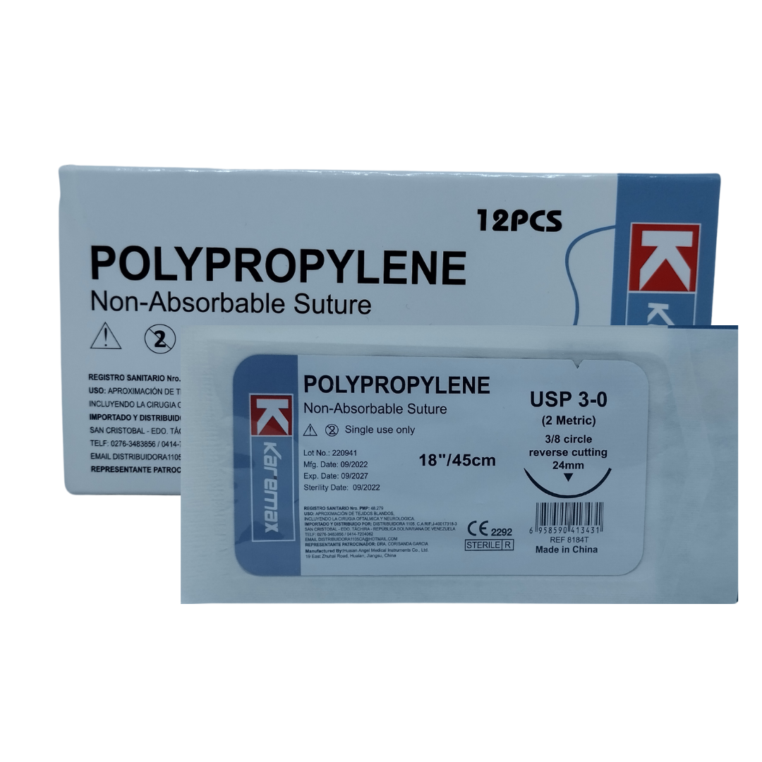 SUTURA PROLENE 3-0 AGUJA CURVA 24MM 45CM X 1 UND